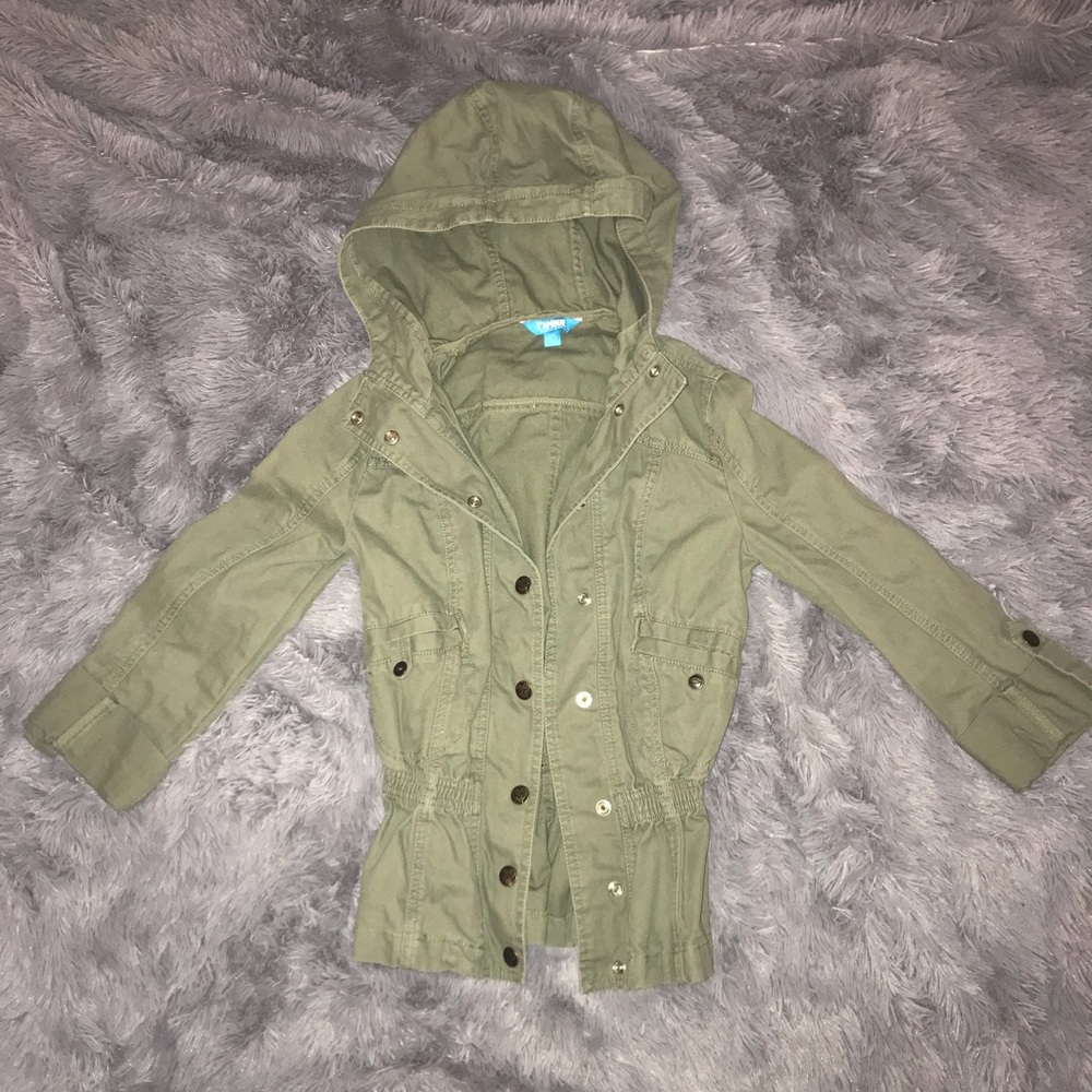 Olive Jacket w/ Hoodie